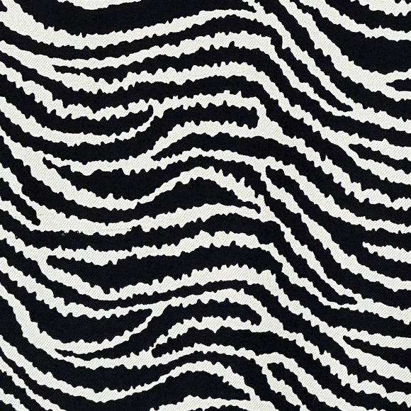 J McLaughlin Womens Black White Silk Shift Swing Dress Zebra Radio Waves size XS - Picture 7 of 11